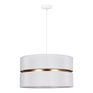 Duolla - Luster na lanku DUO 1xE27/15W/230V pr. 40 cm biela/zlatá