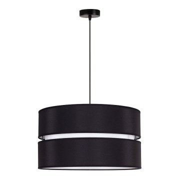 Duolla - Luster na lanku DUO 1xE27/15W/230V pr. 40 cm čierna/biela