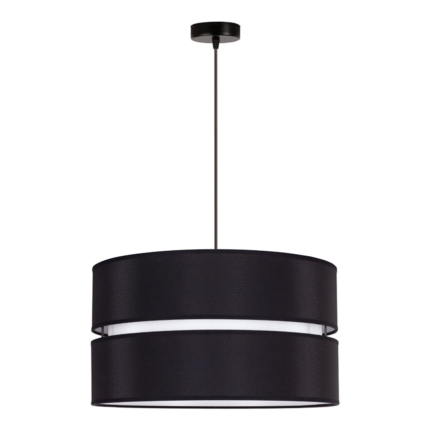 Duolla - Luster na lanku DUO 1xE27/15W/230V pr. 40 cm čierna/biela