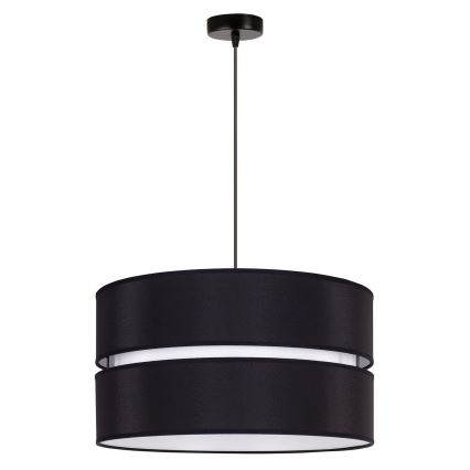 Duolla - Luster na lanku DUO 1xE27/15W/230V pr. 40 cm čierna/biela