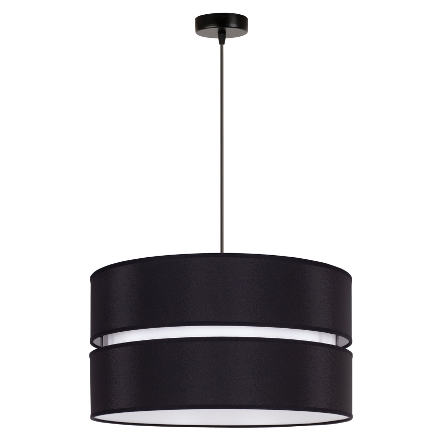Duolla - Luster na lanku DUO 1xE27/15W/230V pr. 40 cm čierna/biela