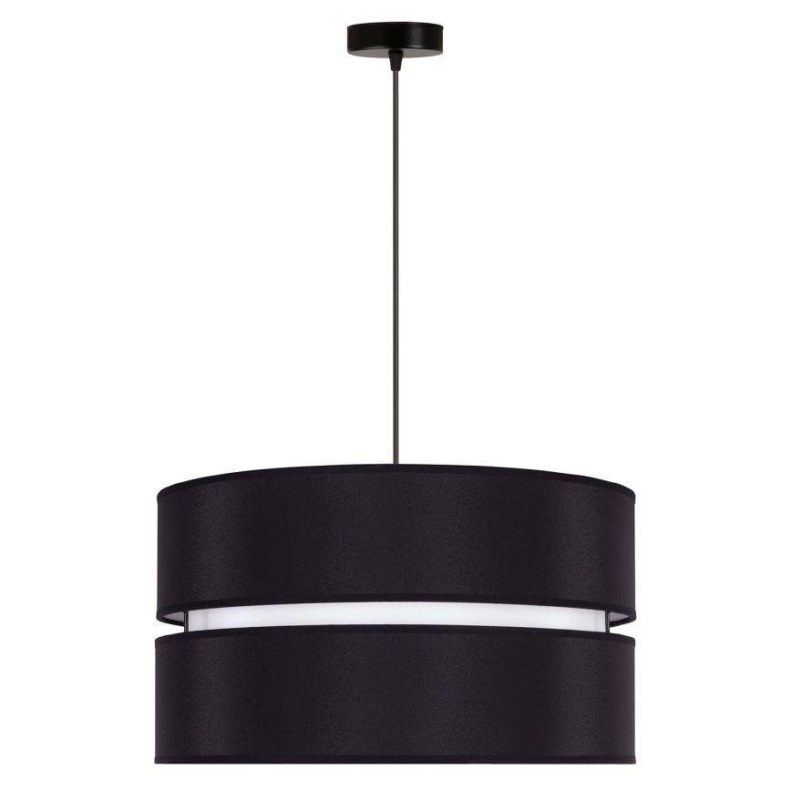 Duolla - Luster na lanku DUO 1xE27/15W/230V pr. 40 cm čierna/biela