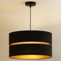 Duolla - Luster na lanku DUO 1xE27/15W/230V pr. 40 cm čierna/zlatá