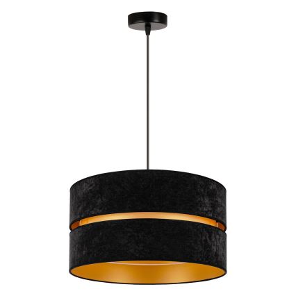 Duolla - Luster na lanku DUO 1xE27/15W/230V pr. 40 cm čierna/zlatá