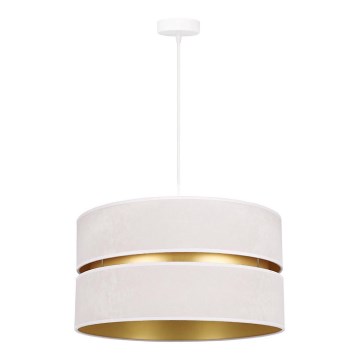Duolla - Luster na lanku DUO 1xE27/15W/230V pr. 40 cm krémová/zlatá