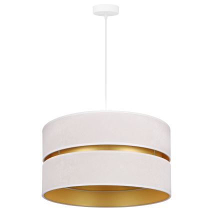 Duolla - Luster na lanku DUO 1xE27/15W/230V pr. 40 cm krémová/zlatá