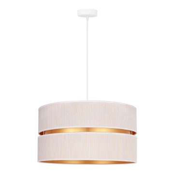 Duolla - Luster na lanku DUO 1xE27/15W/230V pr. 40 cm krémová/zlatá