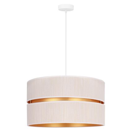 Duolla - Luster na lanku DUO 1xE27/15W/230V pr. 40 cm krémová/zlatá