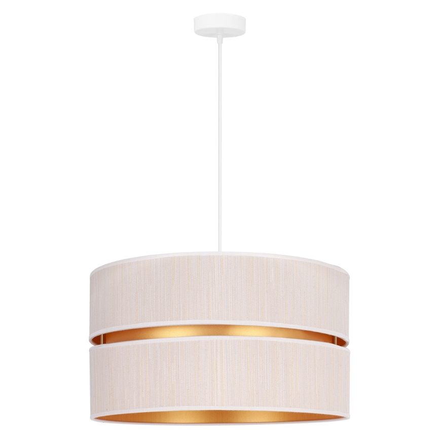 Duolla - Luster na lanku DUO 1xE27/15W/230V pr. 40 cm krémová/zlatá