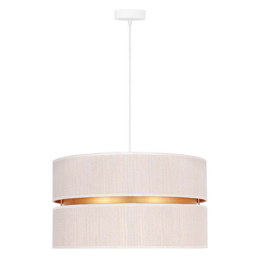 Duolla - Luster na lanku DUO 1xE27/15W/230V pr. 40 cm krémová/zlatá