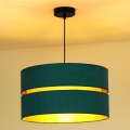 Duolla - Luster na lanku DUO 1xE27/15W/230V pr. 40 cm tyrkysová/zlatá