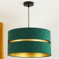 Duolla - Luster na lanku DUO 1xE27/15W/230V pr. 40 cm zelená/zlatá