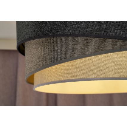 Duolla - Luster na lanku KOBO 1xE27/15W/230V pr. 45 cm antracit/šedá/biela