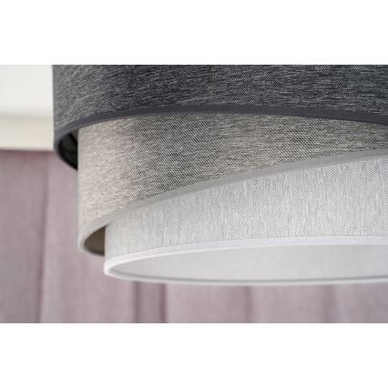 Duolla - Luster na lanku KOBO 1xE27/15W/230V pr. 45 cm antracit/šedá/biela