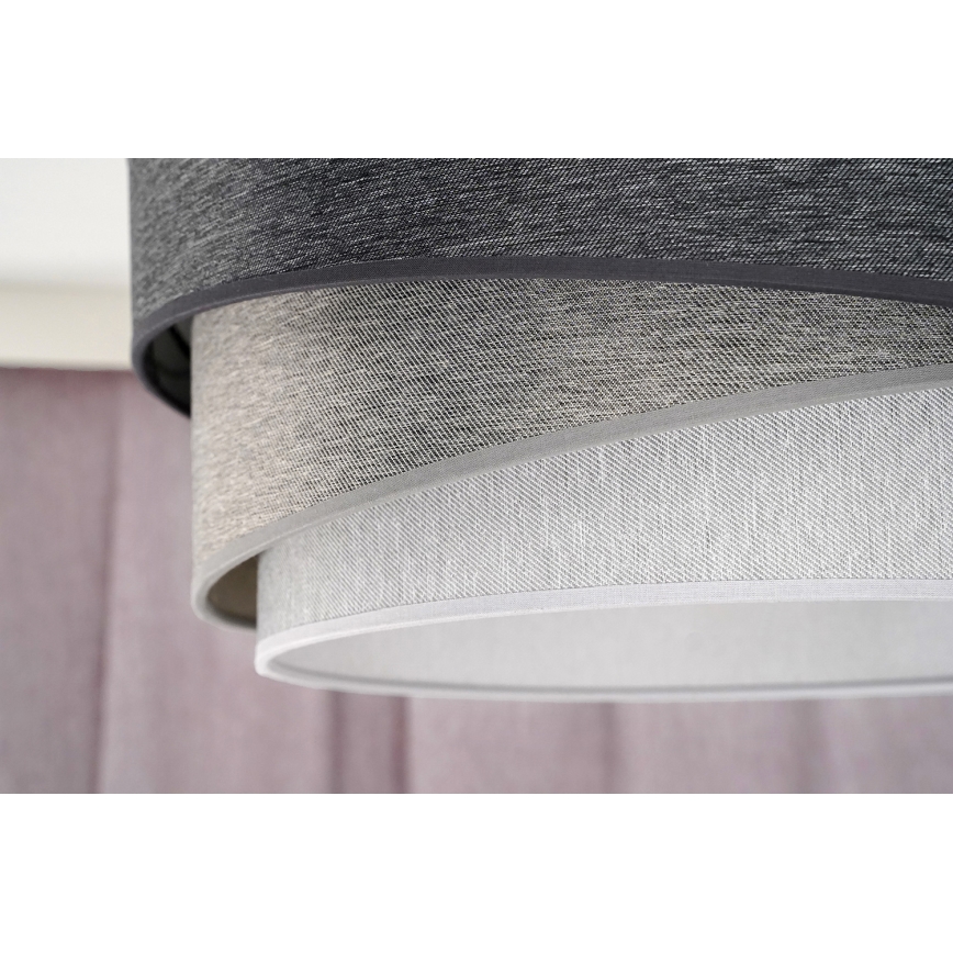 Duolla - Luster na lanku KOBO 1xE27/15W/230V pr. 45 cm antracit/šedá/biela