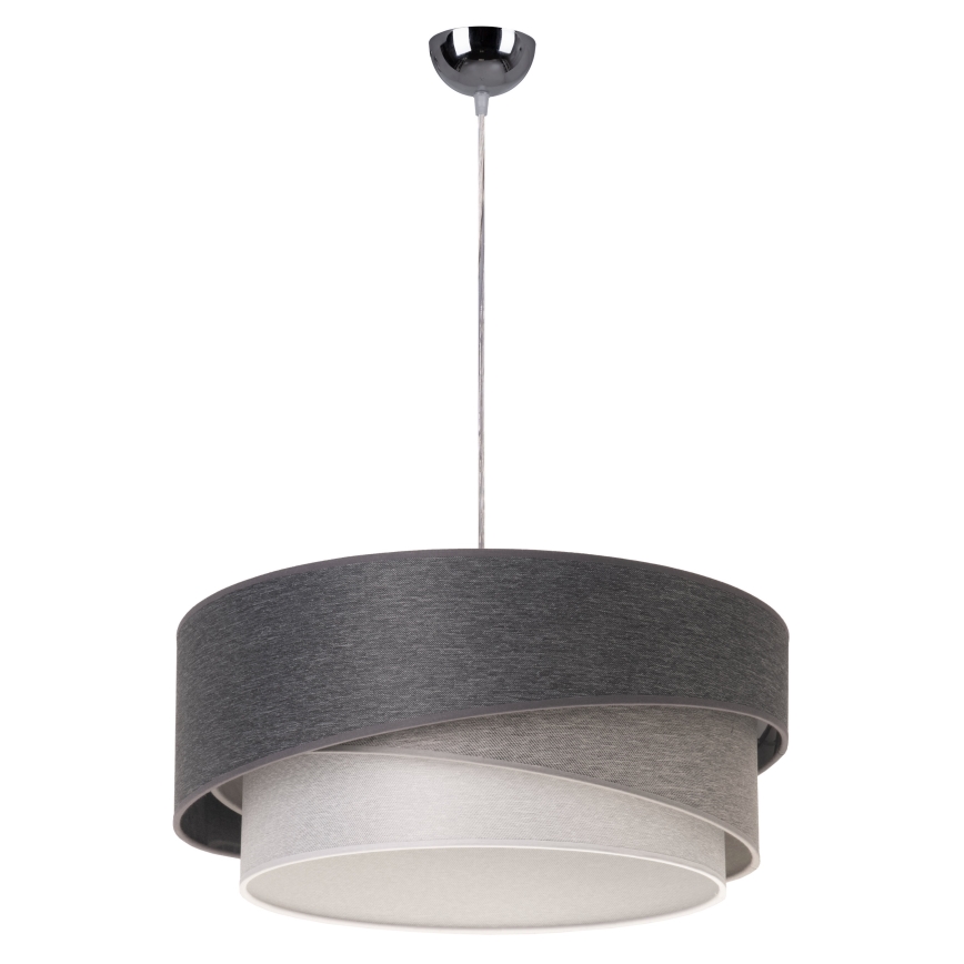 Duolla - Luster na lanku KOBO 1xE27/15W/230V pr. 45 cm antracit/šedá/biela