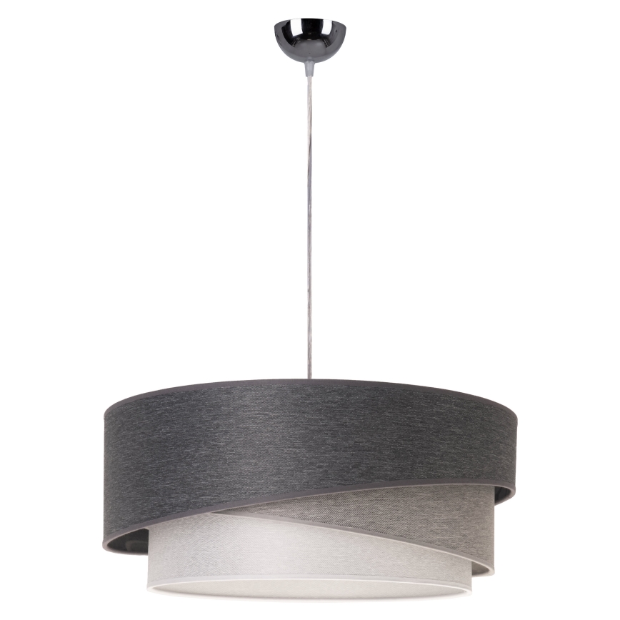 Duolla - Luster na lanku KOBO 1xE27/15W/230V pr. 45 cm antracit/šedá/biela