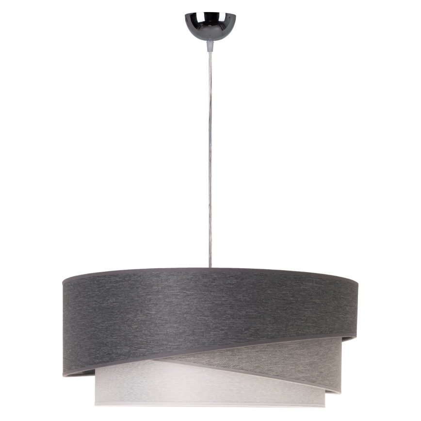 Duolla - Luster na lanku KOBO 1xE27/15W/230V pr. 45 cm antracit/šedá/biela