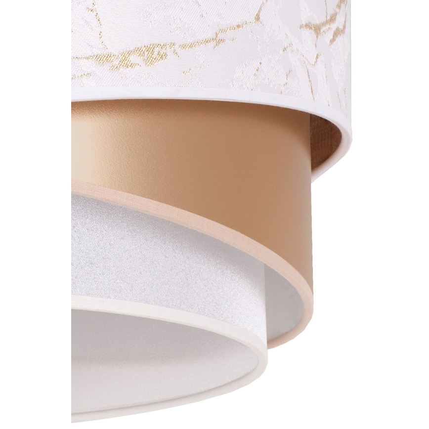 Duolla - Luster na lanku KOBO 1xE27/15W/230V pr. 45 cm biela/rosegold