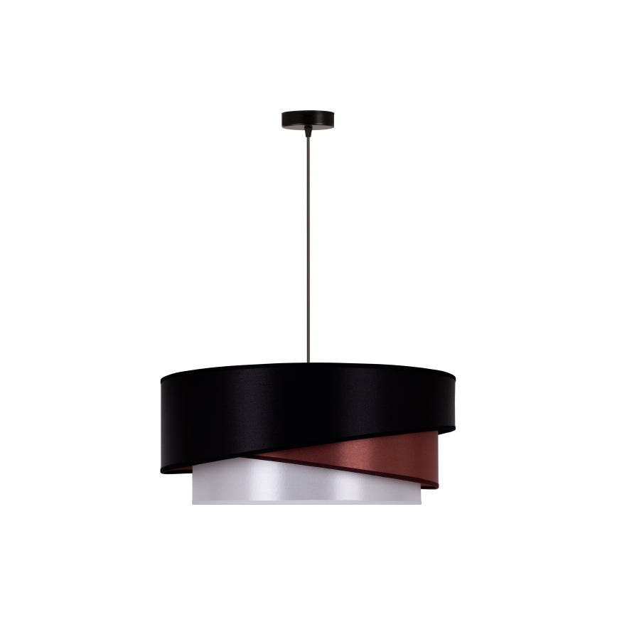 Duolla - Luster na lanku KOBO 1xE27/15W/230V pr. 45 cm čierna/vínová/strieborná
