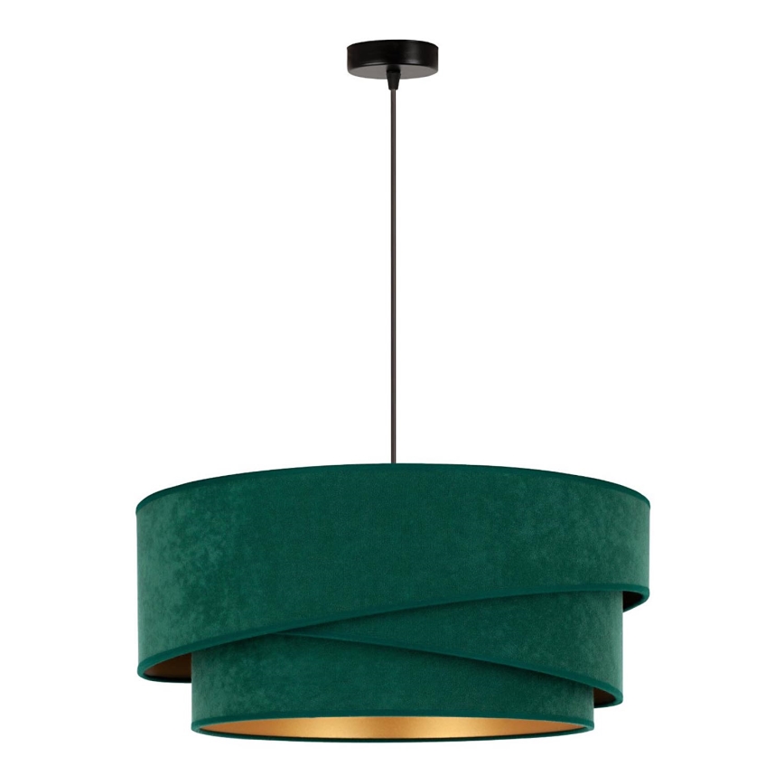 Duolla - Luster na lanku KOBO 1xE27/15W/230V pr. 45 cm zelená/zlatá