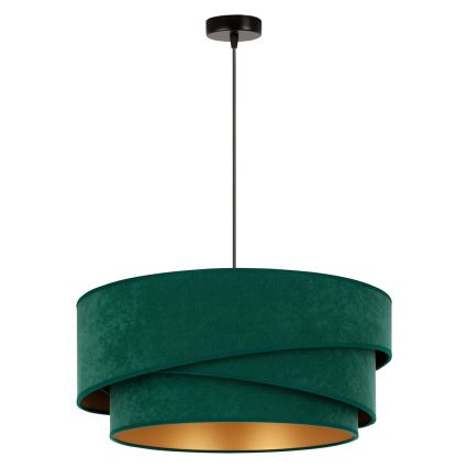 Duolla - Luster na lanku KOBO 1xE27/15W/230V pr. 45 cm zelená/zlatá