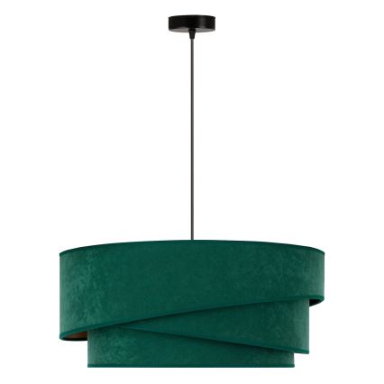 Duolla - Luster na lanku KOBO 1xE27/15W/230V pr. 45 cm zelená/zlatá