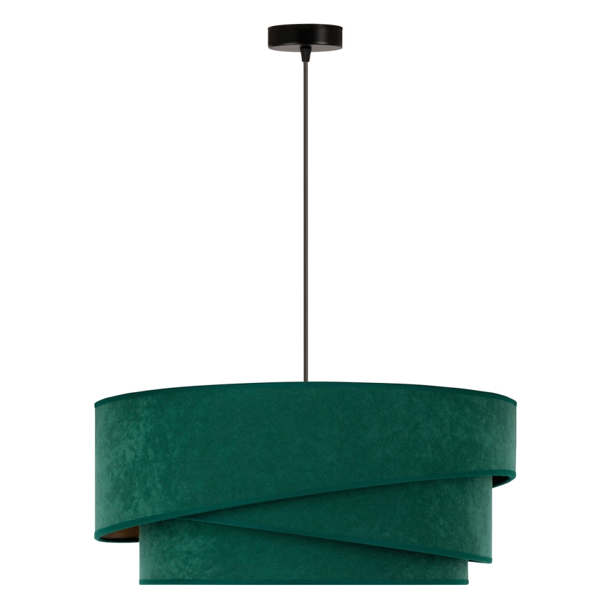 Duolla - Luster na lanku KOBO 1xE27/15W/230V pr. 45 cm zelená/zlatá