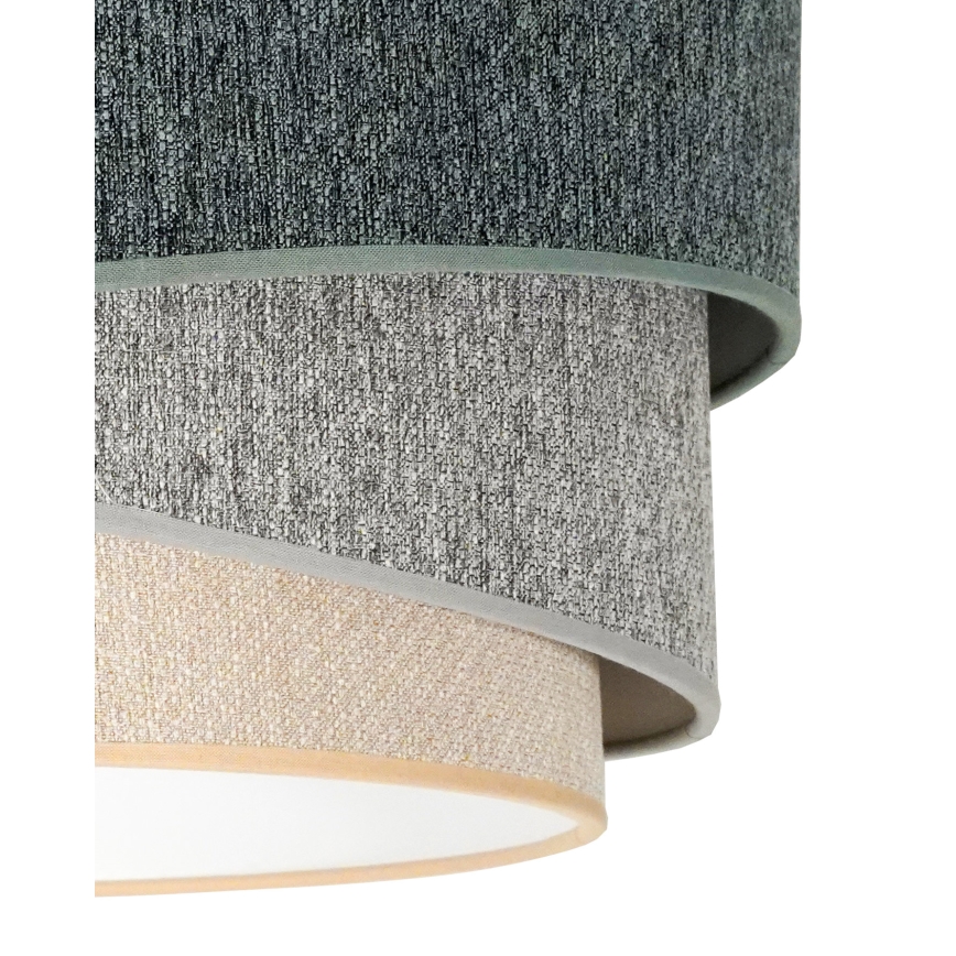 Duolla - Luster na lanku KOBO ECO RECYCLING 1xE27/15W/230V pr. 45 cm zelená/šedá/krémová