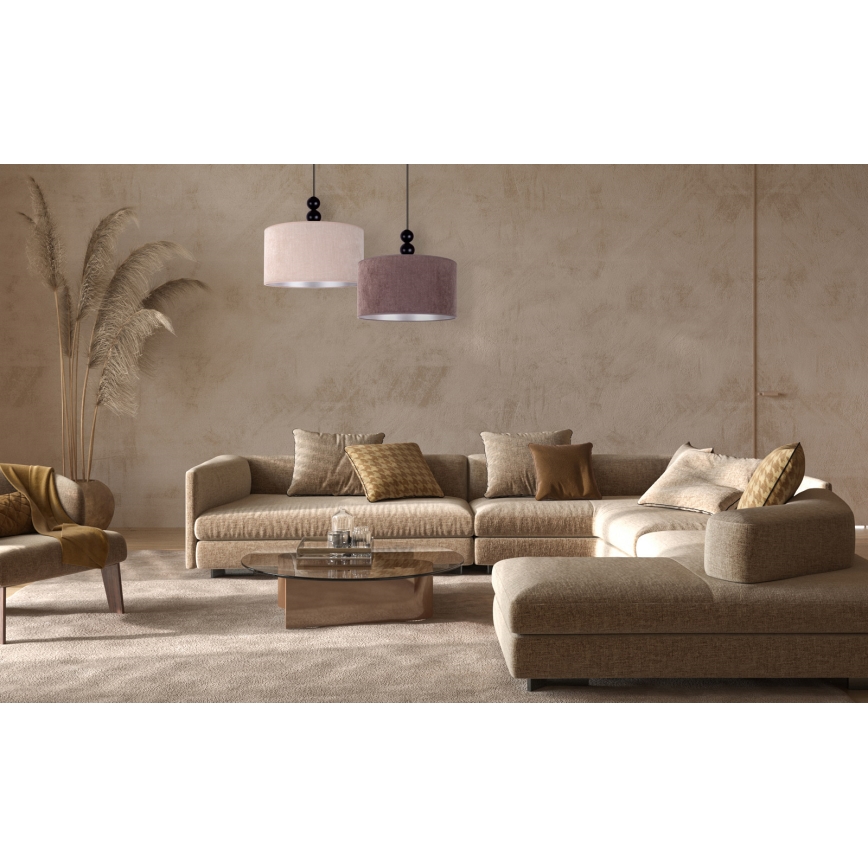 Duolla - Luster na lanku LYON 1xE27/15W/230V pr. 40 cm hnedá