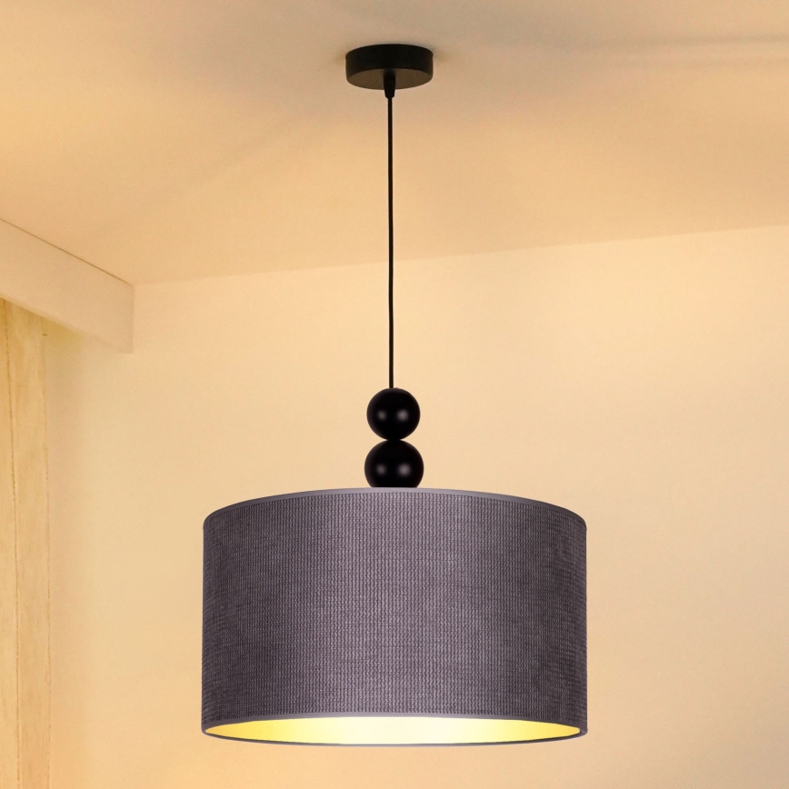 Duolla - Luster na lanku LYON 1xE27/15W/230V pr. 40 cm šedá