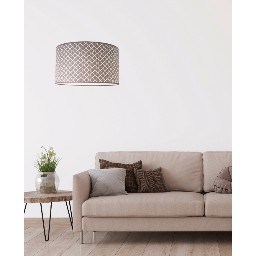 Duolla - Luster na lanku MAROKO 1xE27/40W/230V pr. 45 cm šedá