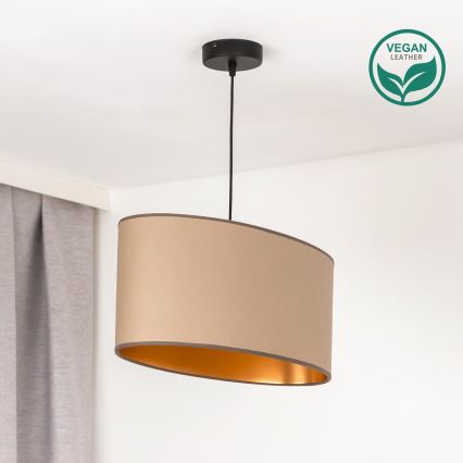 Duolla - Luster na lanku OVAL VEGAN 1xE27/15W/230V béžová