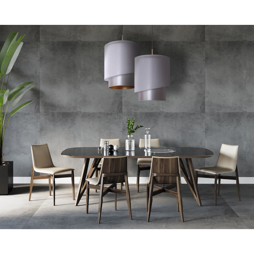 Duolla - Luster na lanku PARIS 1xE27/15W/230V pr. 40 cm strieborná/zlatá