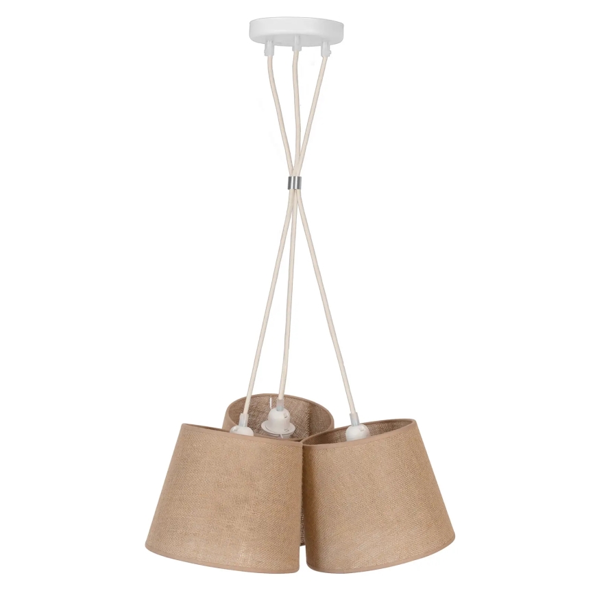 Duolla - Luster na lanku ROSSA 3xE27/15W/230V pr. 45 cm hnedá