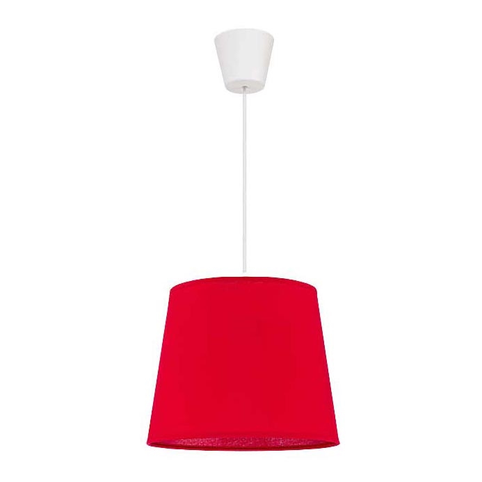 Duolla - Luster na lanku SOLO 1xE27/40W/230V pr. 24 cm červená