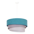 Duolla - Luster na lanku TRIO 1xE27/15W/230V pr. 45 cm tyrkysová/šedá/biela