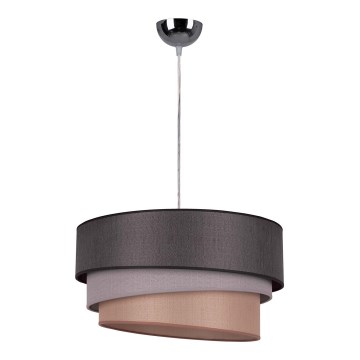 Duolla - Luster na lanku TRIO 1xE27/40W/230V pr. 45 cm antracit/šedá/hnedá