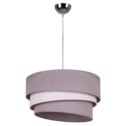 Duolla - Luster na lanku TRIO 1xE27/40W/230V pr. 45 cm šedá/biela