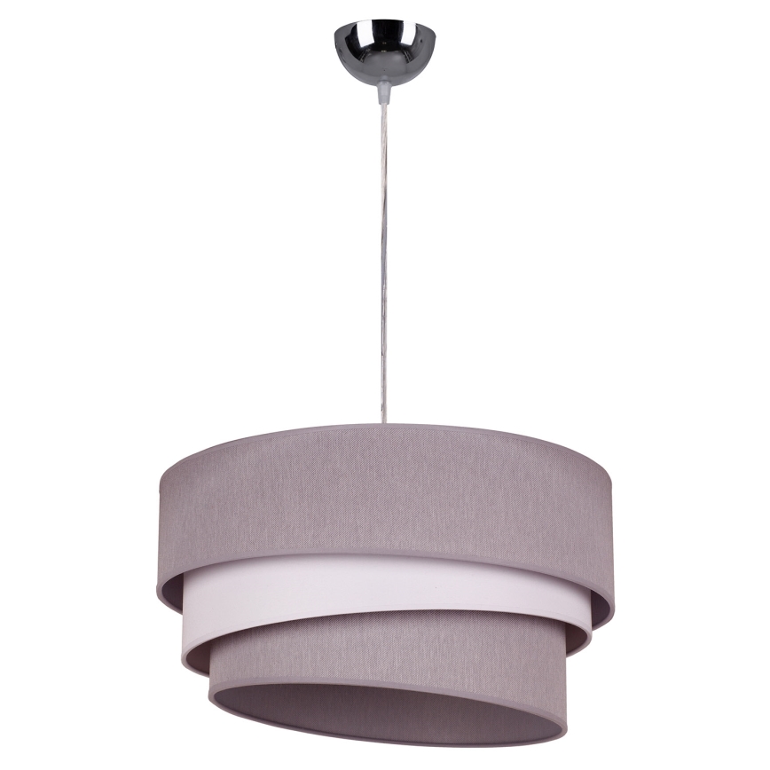 Duolla - Luster na lanku TRIO 1xE27/40W/230V pr. 45 cm šedá/biela
