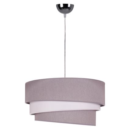 Duolla - Luster na lanku TRIO 1xE27/40W/230V pr. 45 cm šedá/biela