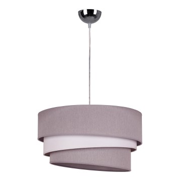 Duolla - Luster na lanku TRIO 1xE27/40W/230V šedá