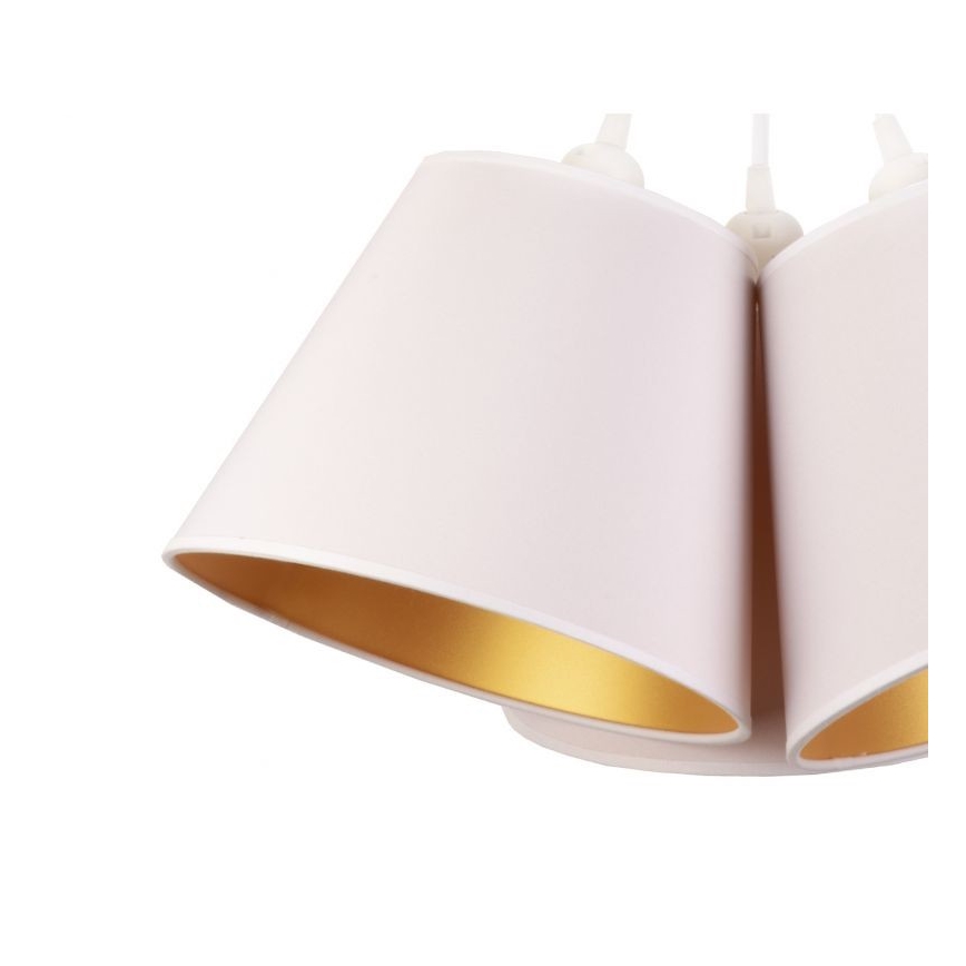 Duolla - Luster na lanku TWIGGY 3xE27/40W/230V pr. 60 cm biela