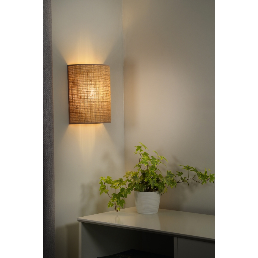 Duolla - Nástenné svietidlo YUTE 1xE27/15W/230V pr. 20 cm hnedá