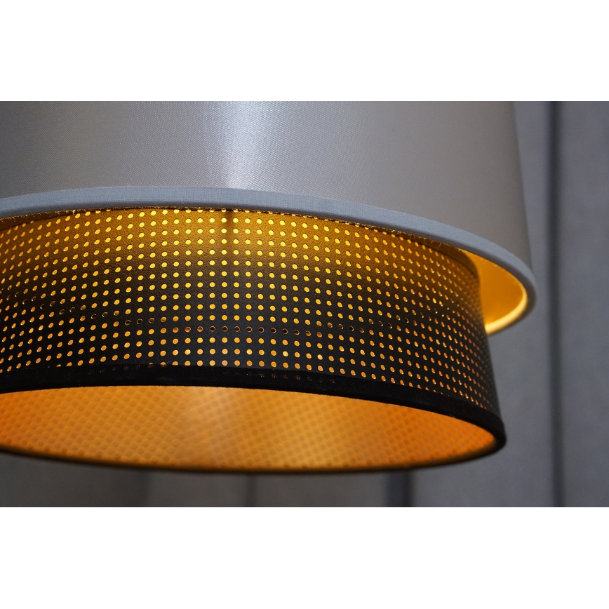 Duolla - Prisadený luster BELL SHINY 1xE27/15W/230V pr. 25 cm strieborná/čierna