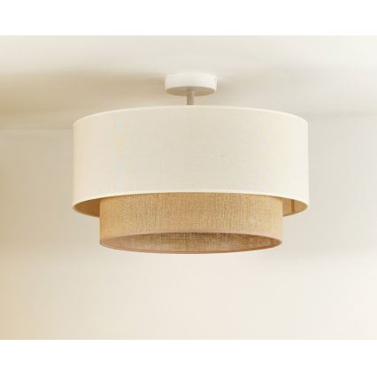 Duolla - Prisadený luster BOHO 1xE27/15W/230V pr. 45 cm krémová/hnedá