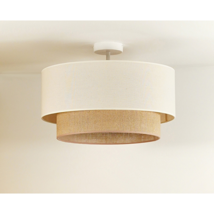 Duolla - Prisadený luster BOHO 1xE27/15W/230V pr. 45 cm krémová/hnedá