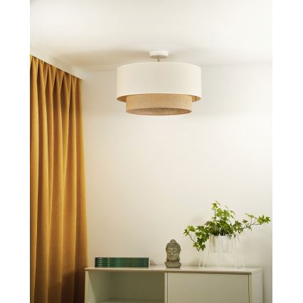 Duolla - Prisadený luster BOHO 1xE27/15W/230V pr. 45 cm krémová/hnedá