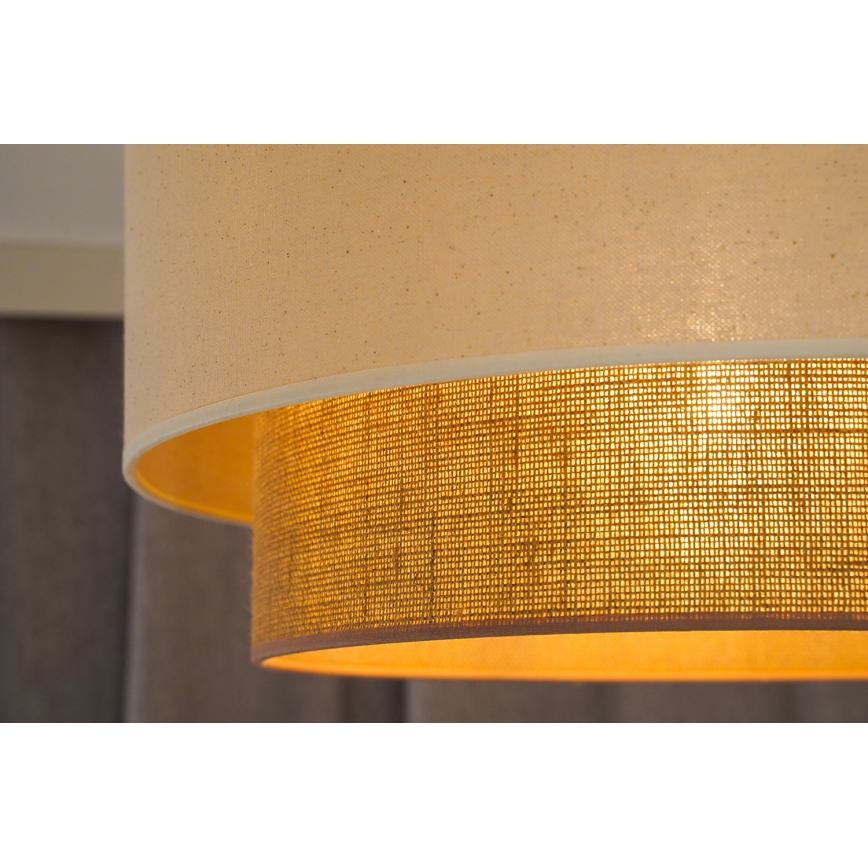 Duolla - Prisadený luster BOHO 1xE27/15W/230V pr. 45 cm krémová/hnedá