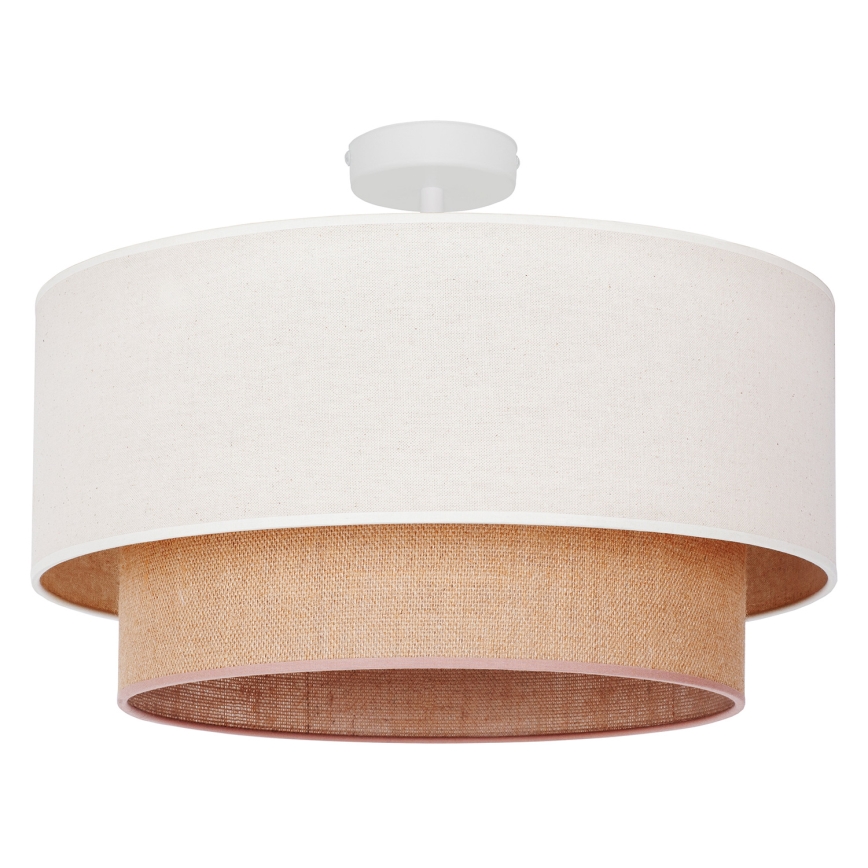 Duolla - Prisadený luster BOHO 1xE27/15W/230V pr. 45 cm krémová/hnedá